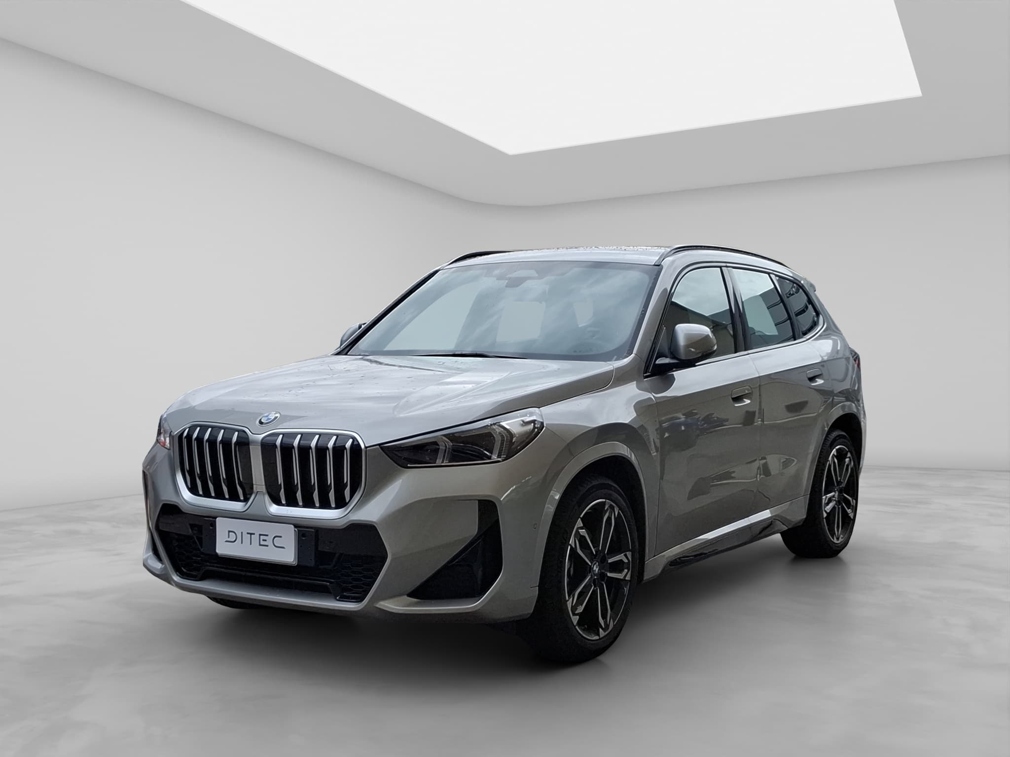 The same grey BMW presented in a clean autofox showroom